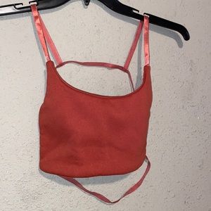 Open back crop top/tank top